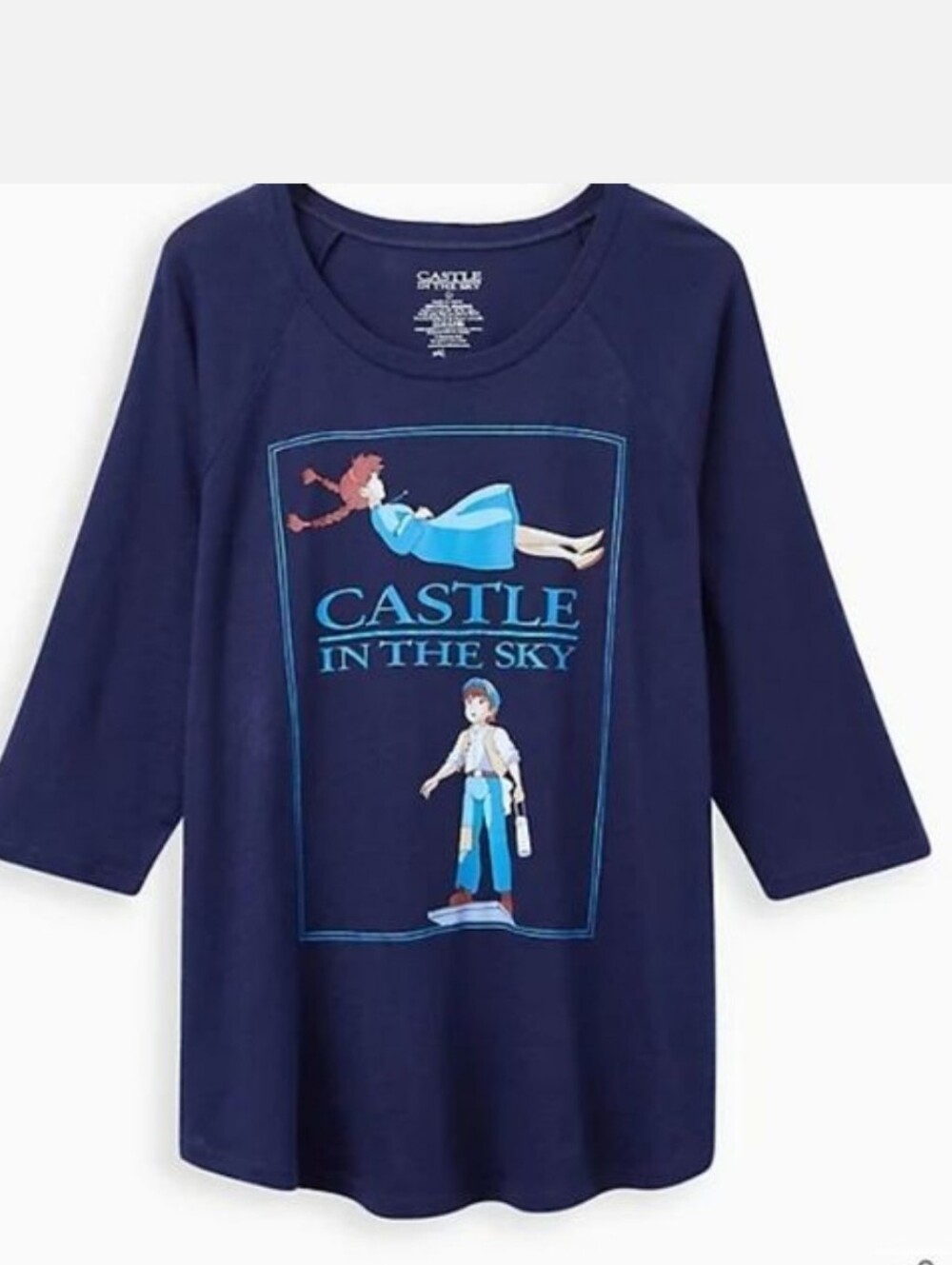 NWT Torrid Studio Ghibli Castle in the Sky Raglan Heritage Slub Top 4 4X